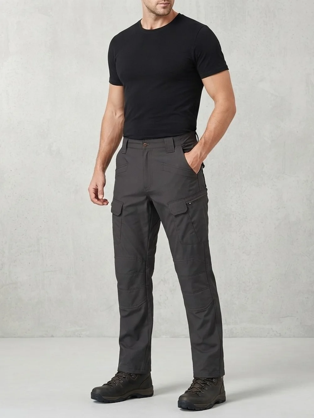 Outdoor Tactical Dress Charcoal Cargo Trousers - Size 3XL